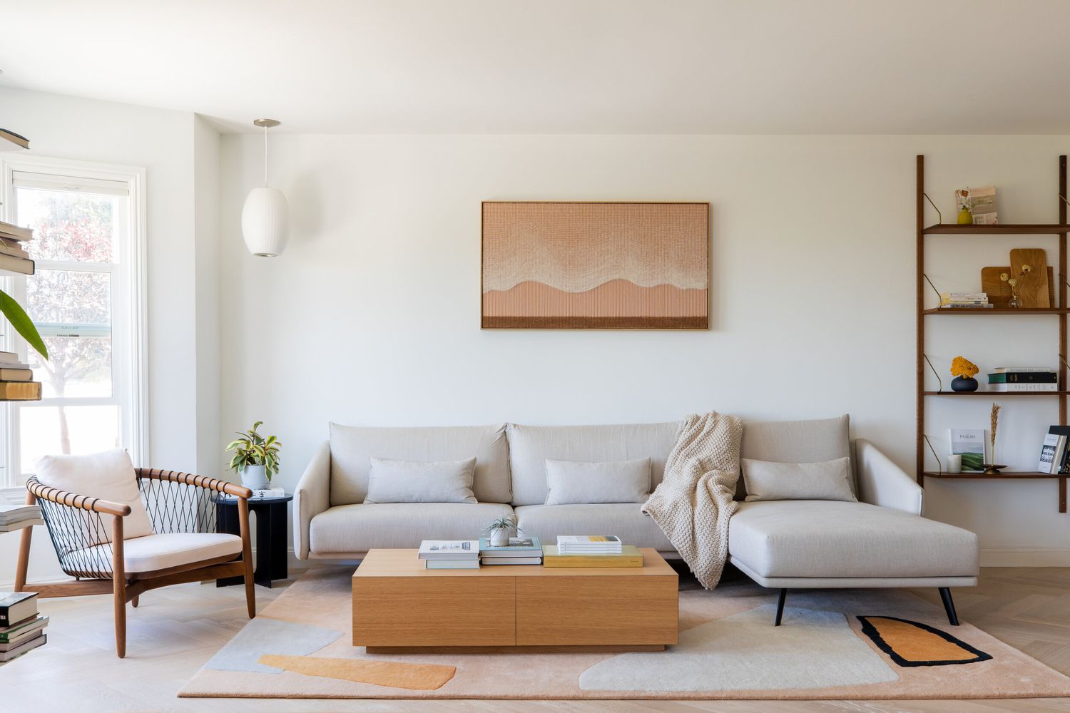 Living room biophilic transformation — before